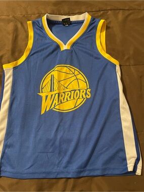 Boys Warriors Curry 30 Jersey Kids' Blue & Yellow Basketball Jersey